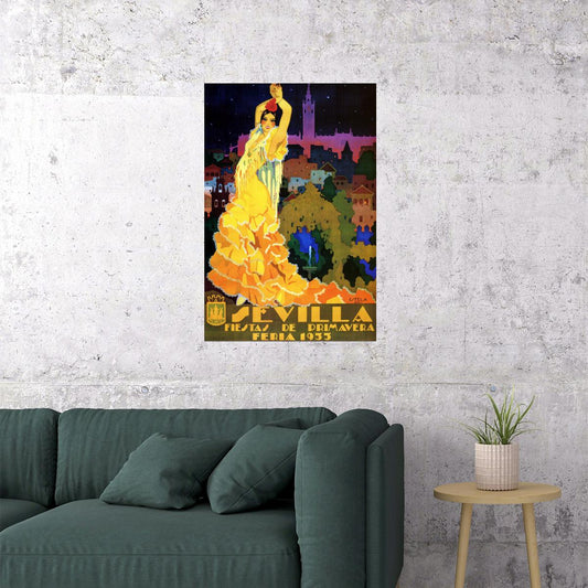 SPAIN 1933 SEVILLA FIESTA PRIMAVERA FLAMENCO SPANISH VINTAGE POSTER