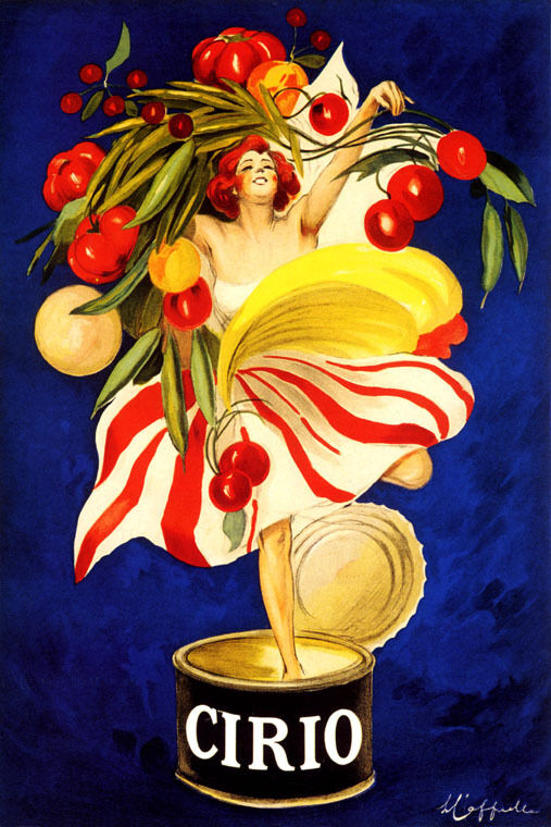 CIRIO ITALIAN FOOD COMPANY CANNING GIRL ITALY CAPPIELLO VINTAGE POSTER