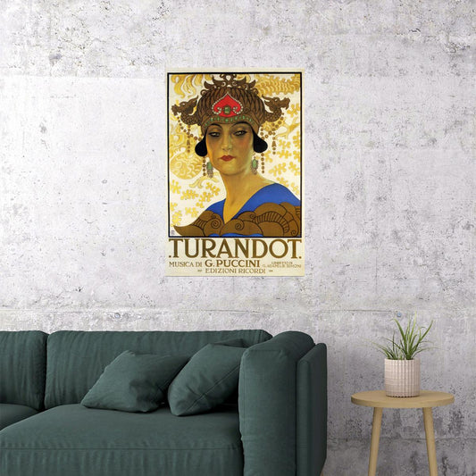 TURANDOT THEATER SHOW OPERA MUSIC BY PUCCINI ITALY ITALIA VINTAGE POSTER