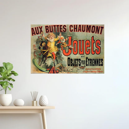 AUX BUTTES CHAUMONT JOUETS GIRL HORSE TOYS FRIENDS FRENCH VINTAGE POSTER