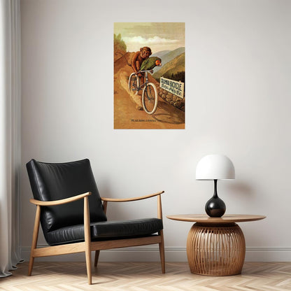 AMERICAN COLUMBIA BICYCLE BIKE PARROT MONKEY HEAVENLY TIME VINTAGE POSTER