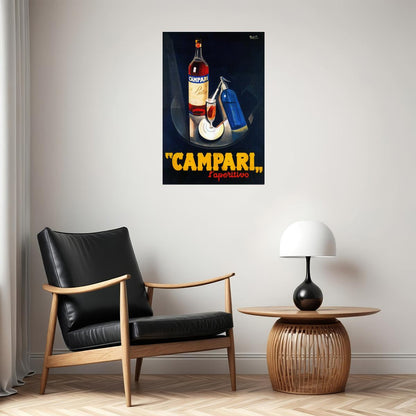 ITALY CAMPARI LIQUOR DRINK ITALIA ALCOHOLIC LIQUOR APERITIF VINTAGE POSTER