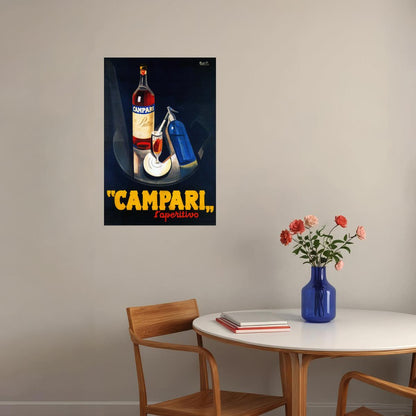 ITALY CAMPARI LIQUOR DRINK ITALIA ALCOHOLIC LIQUOR APERITIF VINTAGE POSTER