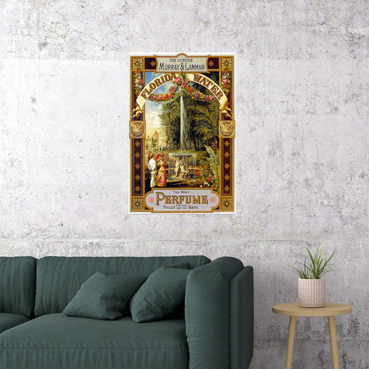 FLORIDA WATER THE GENUINE MURRAY & LANMAN PERFUME FOUNTAIN VINTAGE POSTER