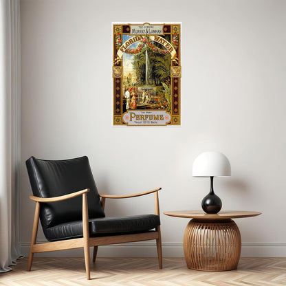 FLORIDA WATER THE GENUINE MURRAY & LANMAN PERFUME FOUNTAIN VINTAGE POSTER