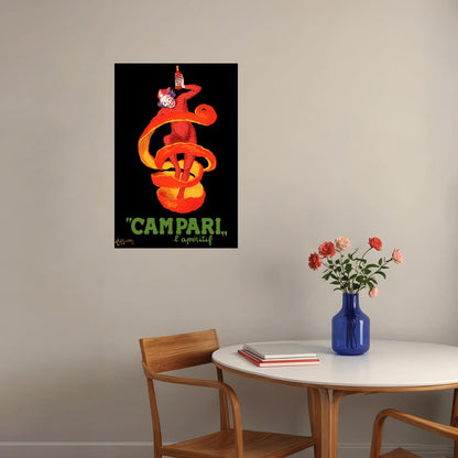 CAMPARI APERITIF ORANGE PEEL CLOWN DRINK ITALY CAPPIELLO VINTAGE POSTER