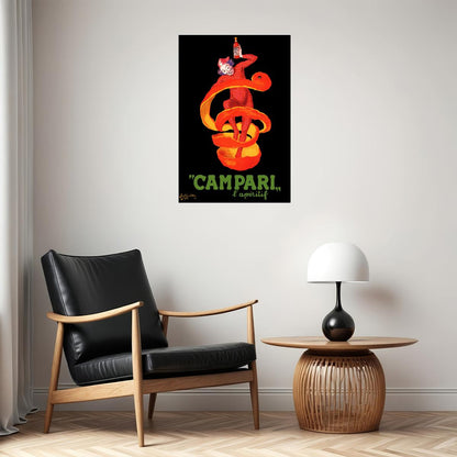 CAMPARI APERITIF ORANGE PEEL CLOWN DRINK ITALY CAPPIELLO VINTAGE POSTER