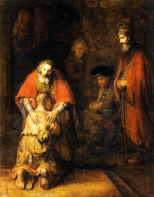 RETURN OF THE PRODIGAL SON RELIGION PAINTING BY REMBRANDT POSTER
