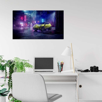 C Hr Neon Lime Powered By Jbl 2019 High Res HD HQ Car Posters Home Decor Aesthetic Garage Man Cave For Men Boys Wall Art Poster