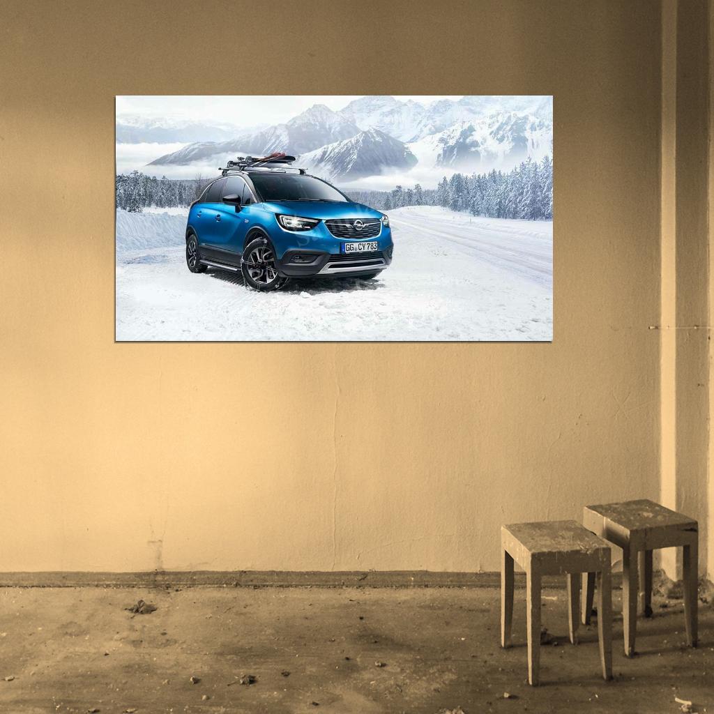 Crossland X Turbo Accessorized 2018 High Res HD HQ Car Posters Home Decor Aesthetic Garage Man Cave For Men Boys Wall Art Poster