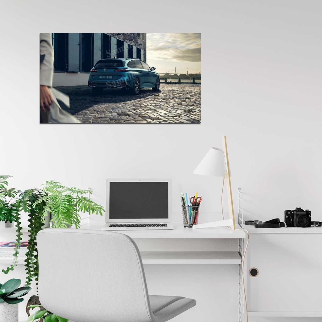 308 Sw Gt 2021 High Res HD HQ Car Posters Home Decor Aesthetic Garage Man Cave For Men Boys Wall Art Poster
