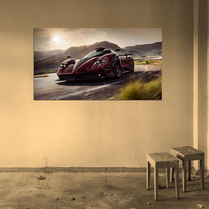 Zonda Fantasma Evo 2017 High Res HD HQ Car Posters Home Decor Aesthetic Garage Man Cave For Men Boys Wall Art Poster
