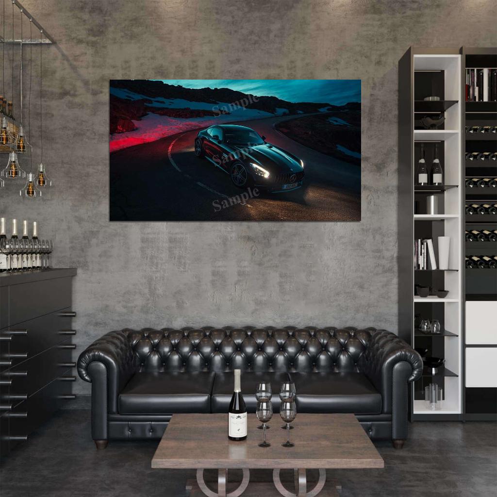Amg Gt C High Res HD HQ Car Posters Home Decor Aesthetic Garage Man Cave For Men Boys Wall Art Poster