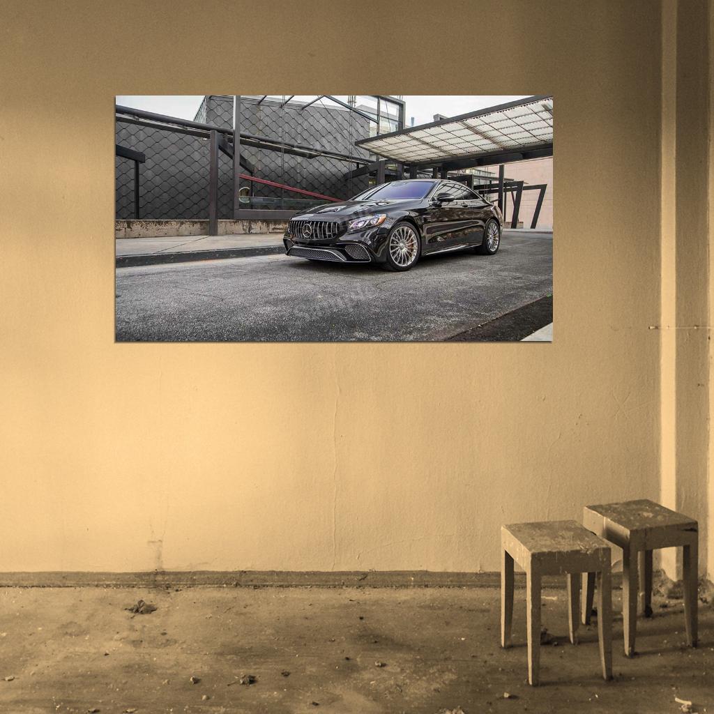 Amg S 65 Coupe 2018 High Res HD HQ Car Posters Home Decor Aesthetic Garage Man Cave For Men Boys Wall Art Poster