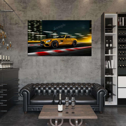 Amg Gt S Roadster 2018 High Res HD HQ Car Posters Home Decor Aesthetic Garage Man Cave For Men Boys Wall Art Poster