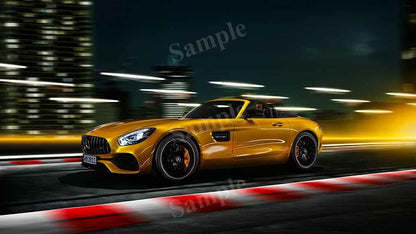 Amg Gt S Roadster 2018 High Res HD HQ Car Posters Home Decor Aesthetic Garage Man Cave For Men Boys Wall Art Poster