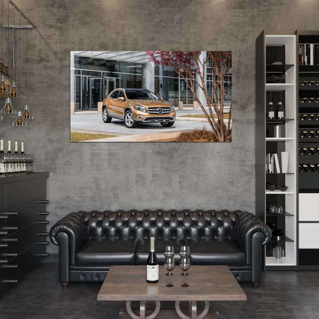 Gla 250 4matic 2018 High Res HD HQ Car Posters Home Decor Aesthetic Garage Man Cave For Men Boys Wall Art Poster