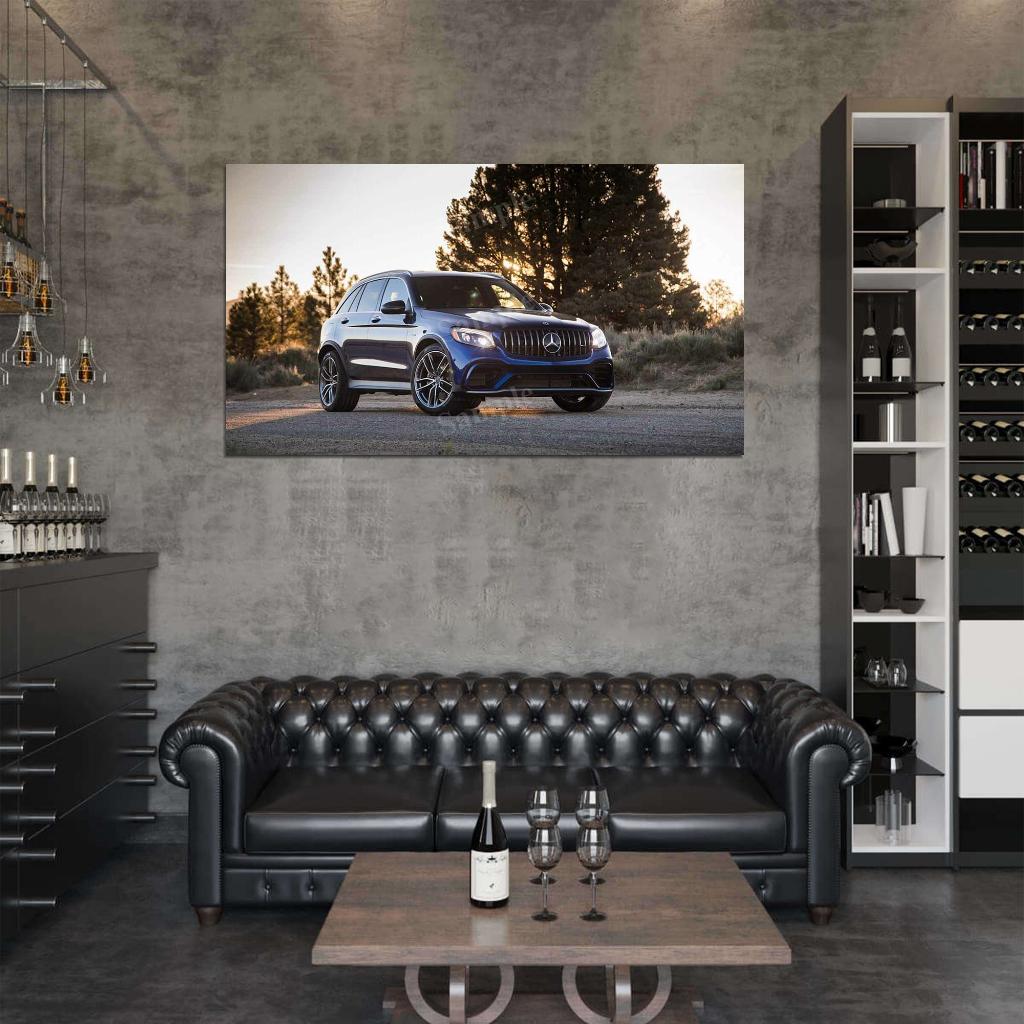 Amg Glc 63 4matic 2018 High Res HD HQ Car Posters Home Decor Aesthetic Garage Man Cave For Men Boys Wall Art Poster