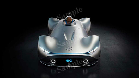 Vision Eq Silver Arrow High Res HD HQ Car Posters Home Decor Aesthetic Garage Man Cave For Men Boys Wall Art Poster