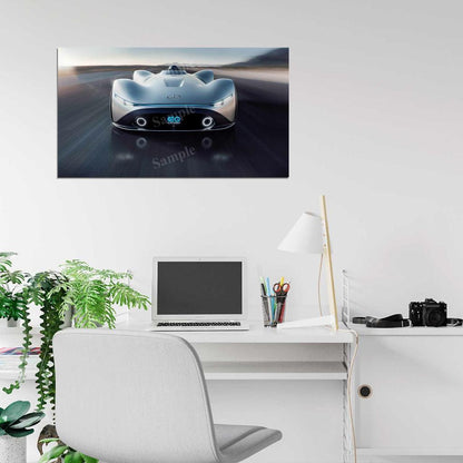 Vision Eq Silver Arrow High Res HD HQ Car Posters Home Decor Aesthetic Garage Man Cave For Men Boys Wall Art Poster