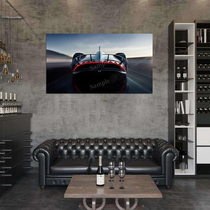 Vision Eq Silver Arrow High Res HD HQ Car Posters Home Decor Aesthetic Garage Man Cave For Men Boys Wall Art Poster