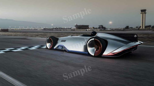 Vision Eq Silver Arrow High Res HD HQ Car Posters Home Decor Aesthetic Garage Man Cave For Men Boys Wall Art Poster