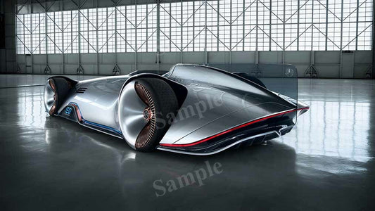 Vision Eq Silver Arrow High Res HD HQ Car Posters Home Decor Aesthetic Garage Man Cave For Men Boys Wall Art Poster