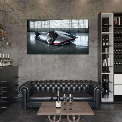 Vision Eq Silver Arrow High Res HD HQ Car Posters Home Decor Aesthetic Garage Man Cave For Men Boys Wall Art Poster