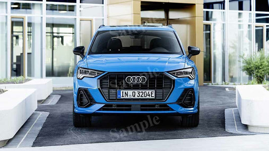 Q3 45 Tfsi E S Line Blue High Res HD HQ Car Posters Home Decor Aesthetic Garage Man Cave For Men Boys Wall Art Poster