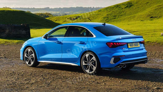 S3 Sedan Blue High Res HD HQ Car Posters Home Decor Aesthetic Garage Man Cave For Men Boys Wall Art Poster
