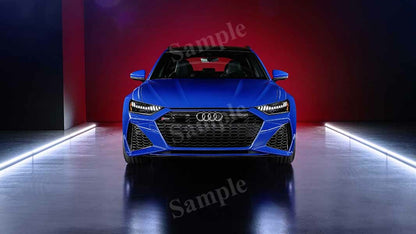 Rs 6 Avant Rs Tribute Blue High Res HD HQ Car Posters Home Decor Aesthetic Garage Man Cave For Men Boys Wall Art Poster