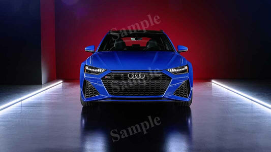 Rs 6 Avant Rs Tribute Blue High Res HD HQ Car Posters Home Decor Aesthetic Garage Man Cave For Men Boys Wall Art Poster