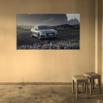 A5 Sportback 40 Tfsi S Line High Res HD HQ Car Posters Home Decor Aesthetic Garage Man Cave For Men Boys Wall Art Poster