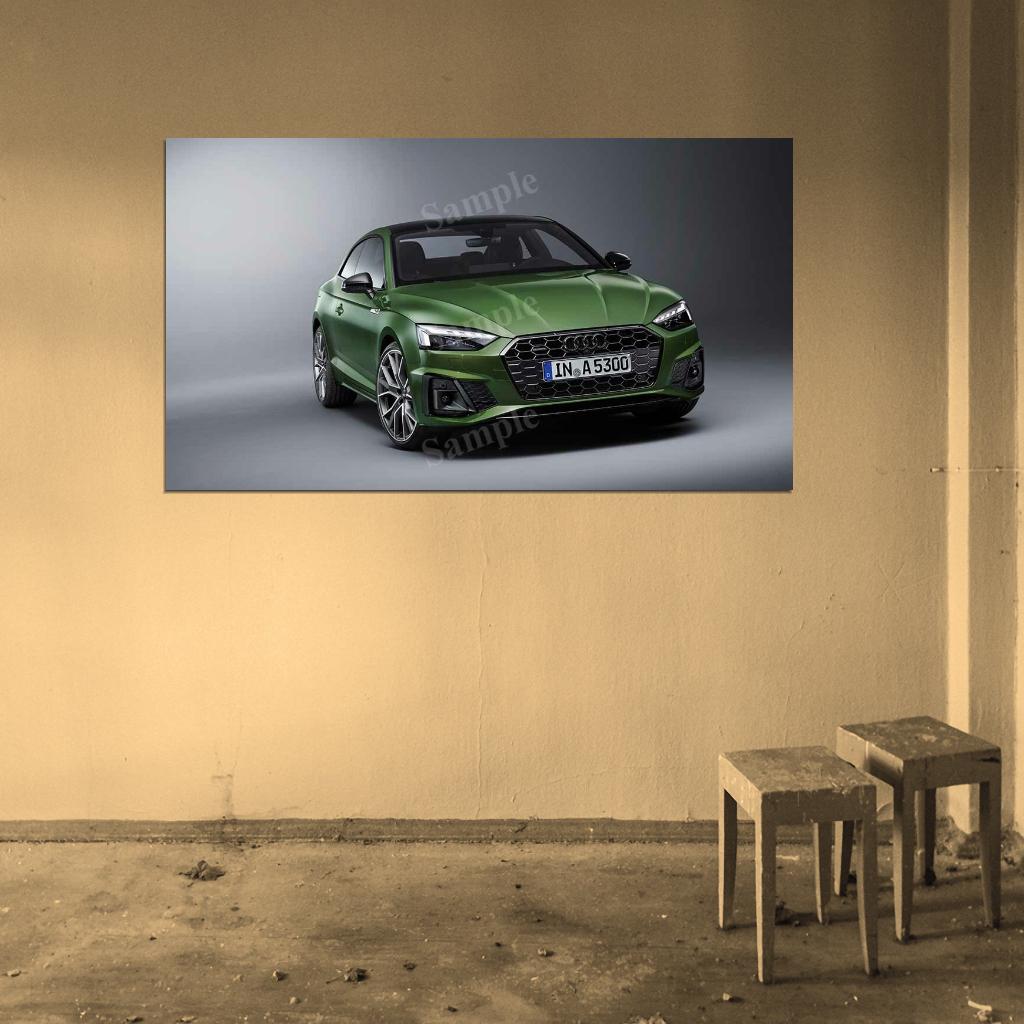 A5 Coupe 40 Tfsi Quattro S High Res HD HQ Car Posters Home Decor Aesthetic Garage Man Cave For Men Boys Wall Art Poster