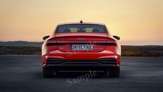 A7 Sportback 55 Tfsi Red High Res HD HQ Car Posters Home Decor Aesthetic Garage Man Cave For Men Boys Wall Art Poster