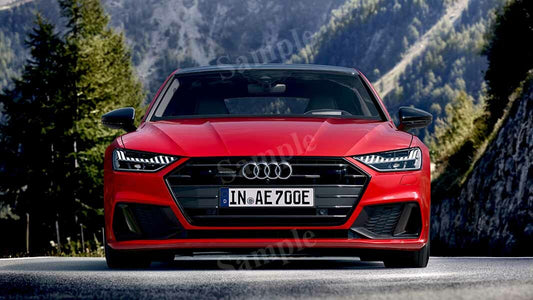 A7 Sportback 55 Tfsi Red High Res HD HQ Car Posters Home Decor Aesthetic Garage Man Cave For Men Boys Wall Art Poster