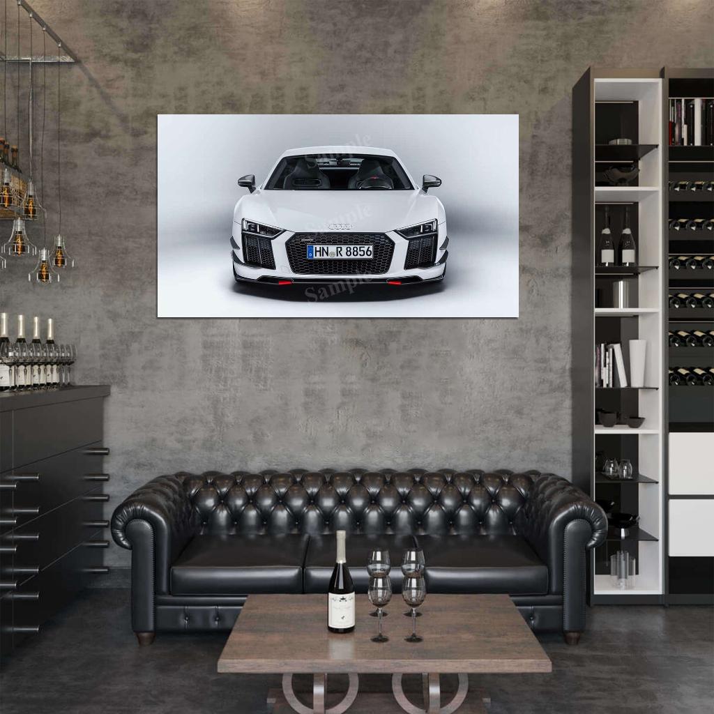 R8 V10 Performance Parts High Res HD HQ Car Posters Home Decor Aesthetic Garage Man Cave For Men Boys Wall Art Poster
