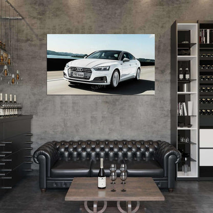 A5 Sportback Tfsi Quattro S High Res HD HQ Car Posters Home Decor Aesthetic Garage Man Cave For Men Boys Wall Art Poster
