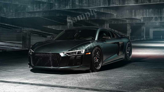 R8 V10 Black High Res HD HQ Car Posters Home Decor Aesthetic Garage Man Cave For Men Boys Wall Art Poster