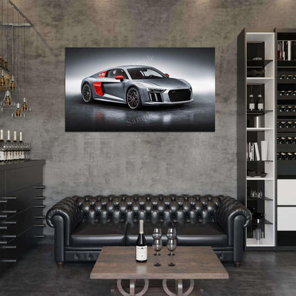 R8 Coupe Sport Edition High Res HD HQ Car Posters Home Decor Aesthetic Garage Man Cave For Men Boys Wall Art Poster