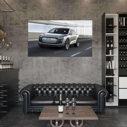 E Tron Sportback Concept High Res HD HQ Car Posters Home Decor Aesthetic Garage Man Cave For Men Boys Wall Art Poster