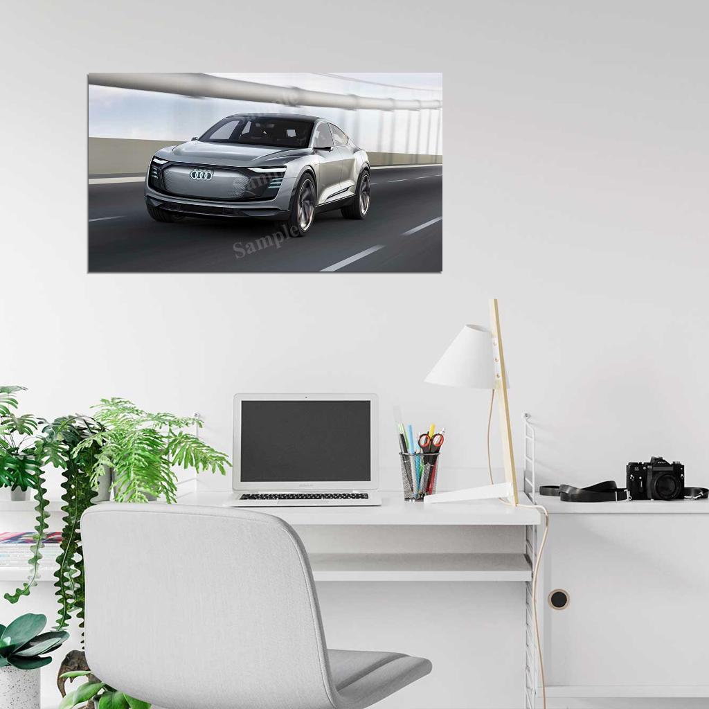 E Tron Sportback Concept High Res HD HQ Car Posters Home Decor Aesthetic Garage Man Cave For Men Boys Wall Art Poster
