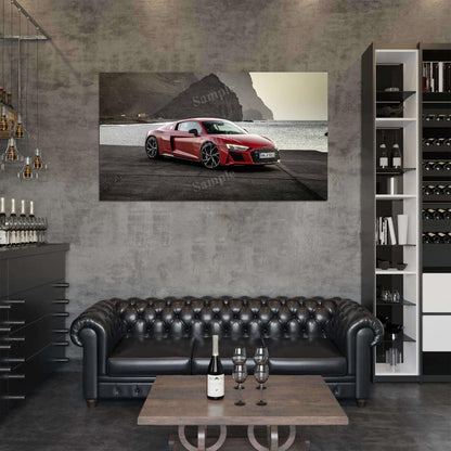 R8 V10 Performance Rwd 2021 High Res HD HQ Car Posters Home Decor Aesthetic Garage Man Cave For Men Boys Wall Art Poster