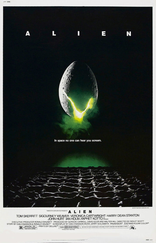 ALIEN 1979 Sci Fi Horror Ridley Scott Film Retro Movie Vintage Wall Poster