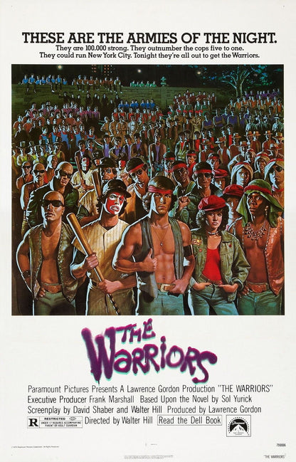 THE WARRIORS 1979 Cult Film NYC Film Retro Movie Vintage Wall Poster
