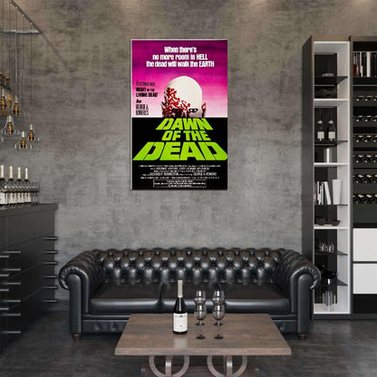 DAWN OF THE DEAD Horror Zombies Film Retro Movie Vintage Wall Poster