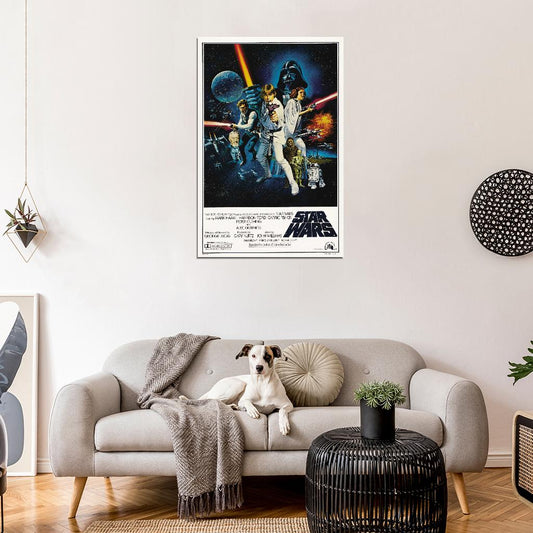 STAR WARS Episode IV A New Hope Darth Vader Jedi Film Retro Movie Vintage Wall Poster