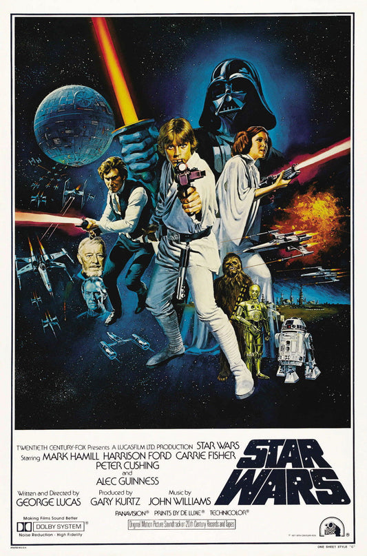 STAR WARS Episode IV A New Hope Darth Vader Jedi Film Retro Movie Vintage Wall Poster