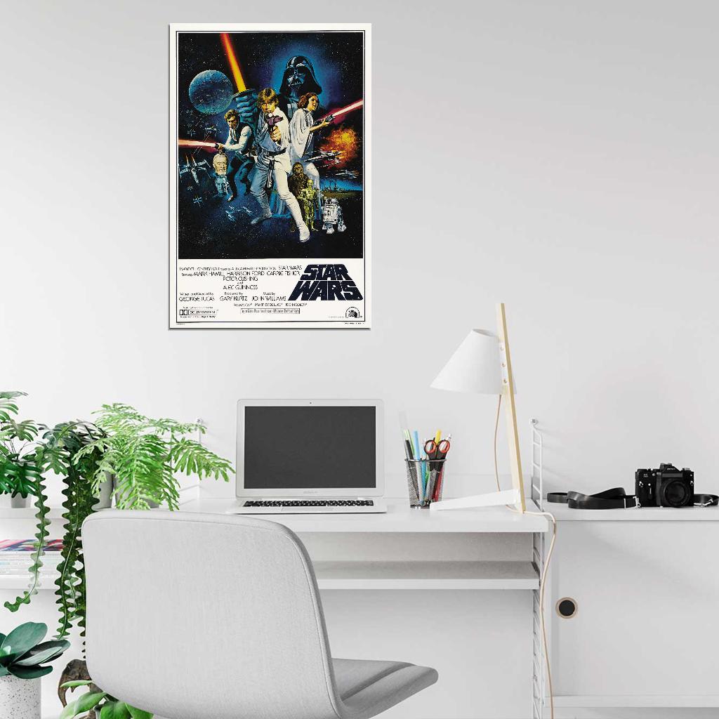 STAR WARS Episode IV A New Hope Darth Vader Jedi Film Retro Movie Vintage Wall Poster