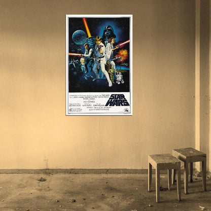 STAR WARS Episode IV A New Hope Darth Vader Jedi Film Retro Movie Vintage Wall Poster